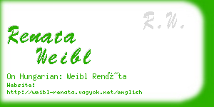 renata weibl business card